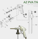 Всасывающий шланг Air Gunsa AZ PVA TN (W2012240500) &mdash; позиция 9-2 в составе комплекта крышки со шлангом, схема производителя