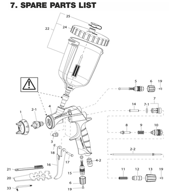 Механизм регулировки воздуха Anest Iwata WS-400 EVO, LS-400 ENTECH