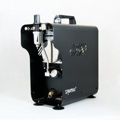 Компрессор Sparmax TC-620X &mdash; оригинальное фото производителя, безмасляный поршневой компрессор с двумя цилиндрами, регулятором давления и манометром