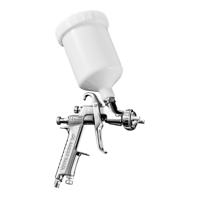 Краскопульт Anest Iwata LPH-400 (LVLP) с пластиковым бачком, вид с другой стороны корпуса