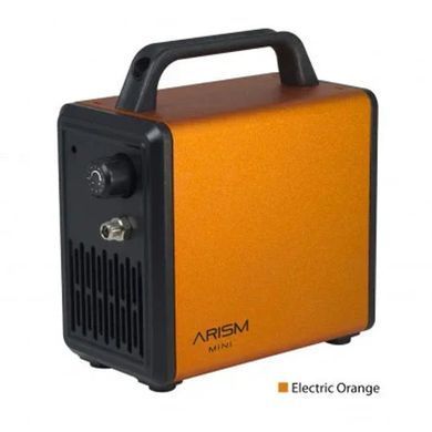 Компрессор Sparmax ARISM MINI Electric Orange &mdash; вид спереди с регулятором давления