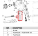 Курок Anest Iwata W-400, LPH-400, оригинал 03517600 &mdash; позиция 16 на схеме запчастей