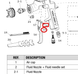 Штифт (ось) курка Anest Iwata W-400, LPH-400, оригинал 03667360 &mdash; позиция 15 на схеме