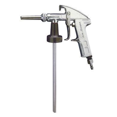 Anest Iwata Air Gunsa AZ PVA TN сбоку &mdash; виден длинный металлический заборный шланг без бачка для краски